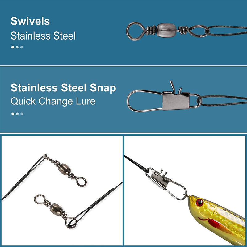 Stainless Steel Wire Trace Lea - Freshwater Line review and price